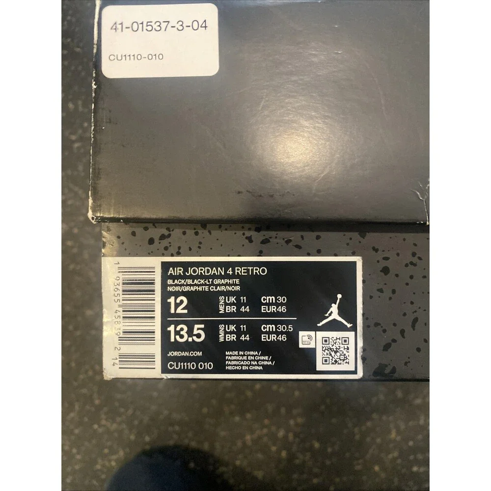 Jordan 4 Black Cat 2020 Size 12